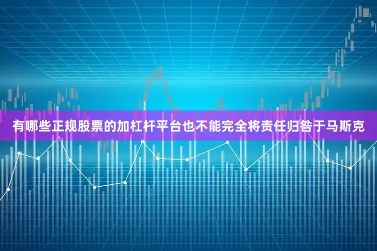 有哪些正规股票的加杠杆平台也不能完全将责任归咎于马斯克